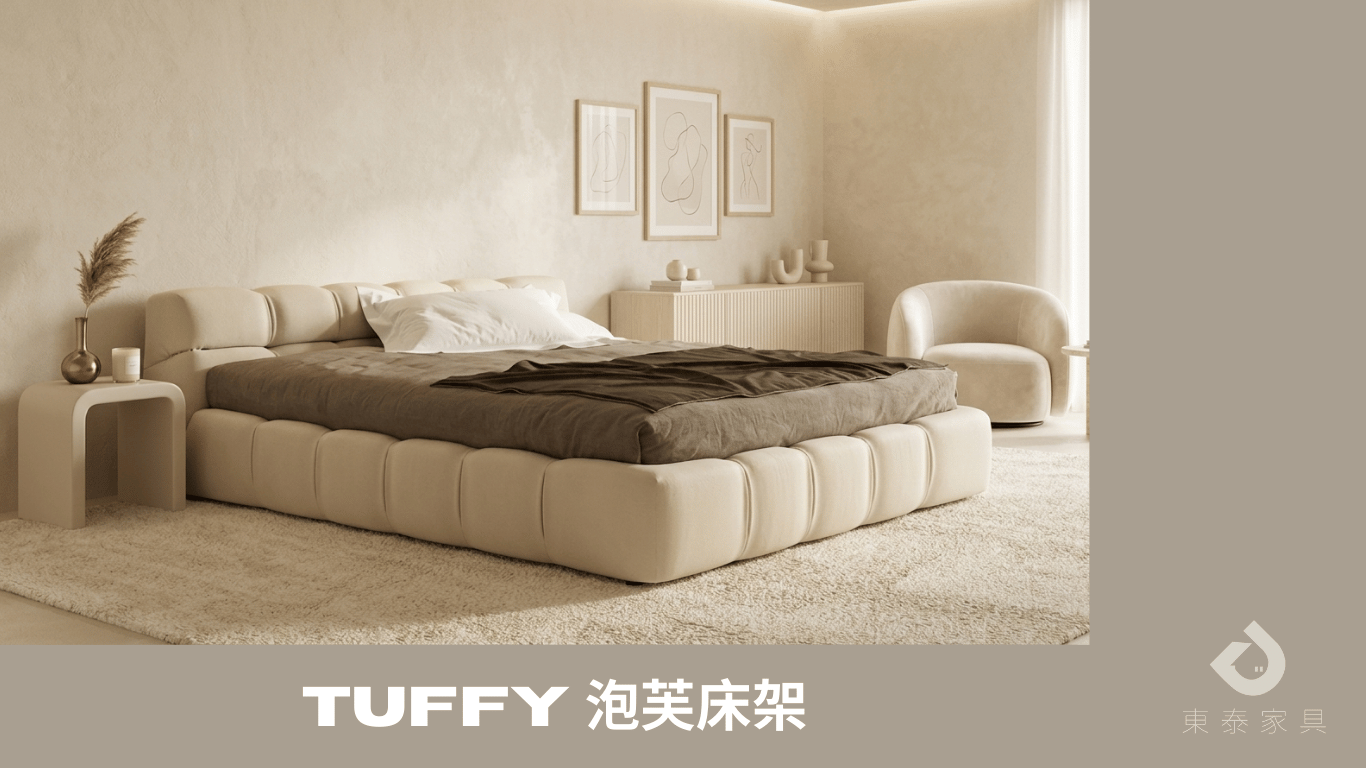 圓潤奶油風床架｜Tuffy泡芙床架